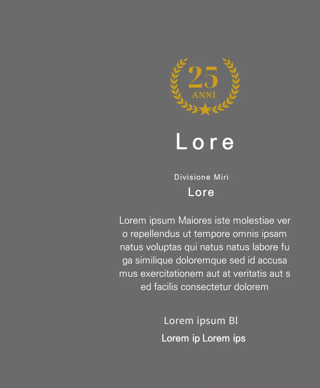 Targa di longevità con allori e stelle d'oro