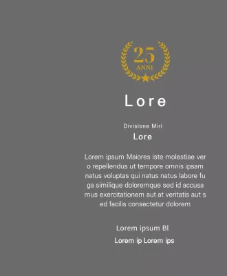 Targa di longevità con allori e stelle d'oro