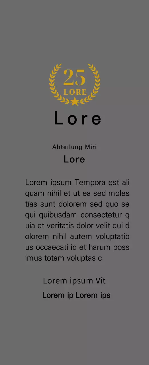 Langlebigkeitsplakette mit goldenen Lorbeeren und Sternen