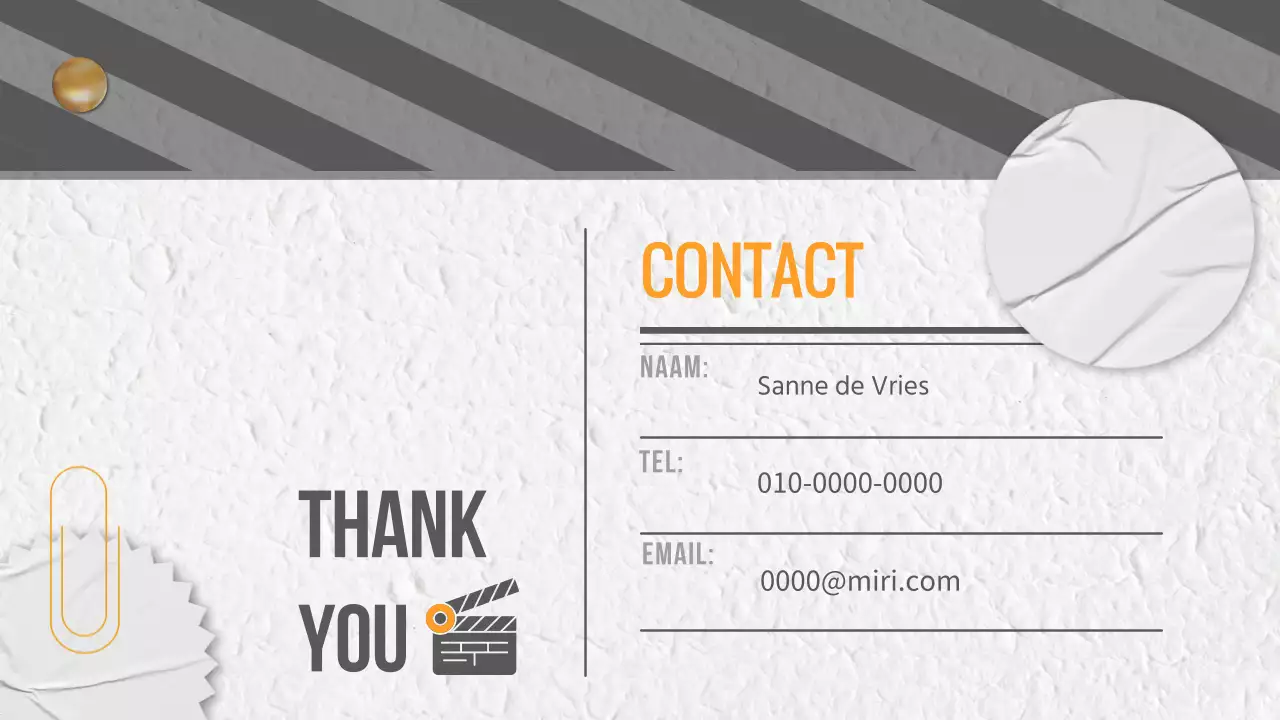 Grijs en geel trendy Video-inhoud planning pitch