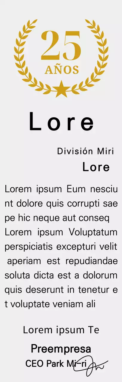 Placa de longevidad con laureles y estrellas dorados