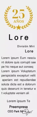 Placa de longevidad con laureles y estrellas dorados