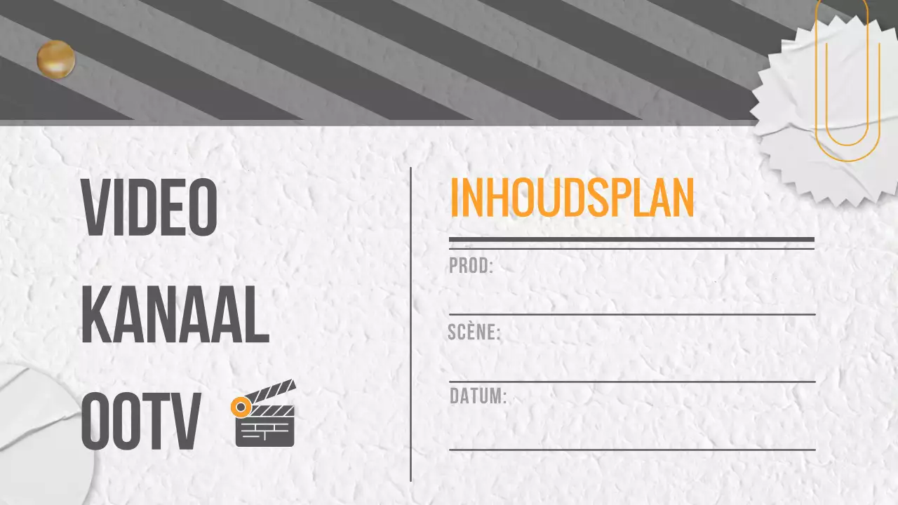 Grijs en geel trendy Video-inhoud planning pitch