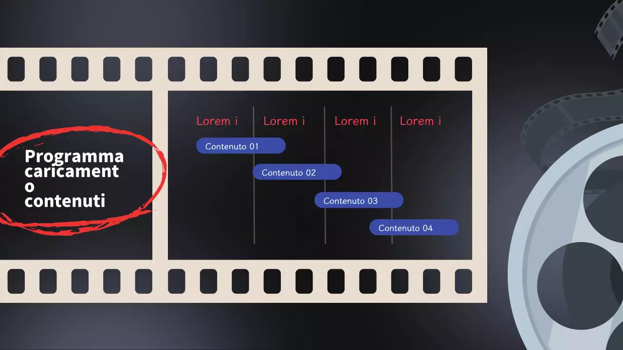 Piano dei contenuti video [Proposta di pianificazione dei contenuti video di tendenza in nero e blu