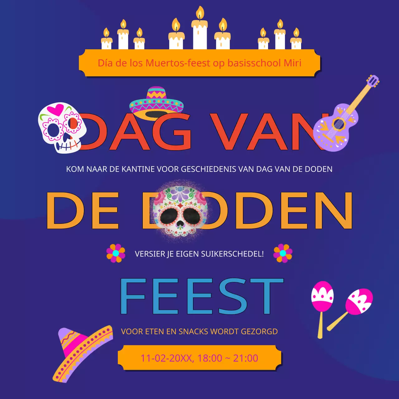 Marine kitsch Dag van de Doden uitnodiging