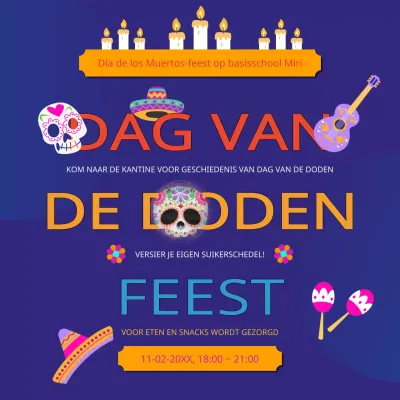 Marine kitsch Dag van de Doden uitnodiging