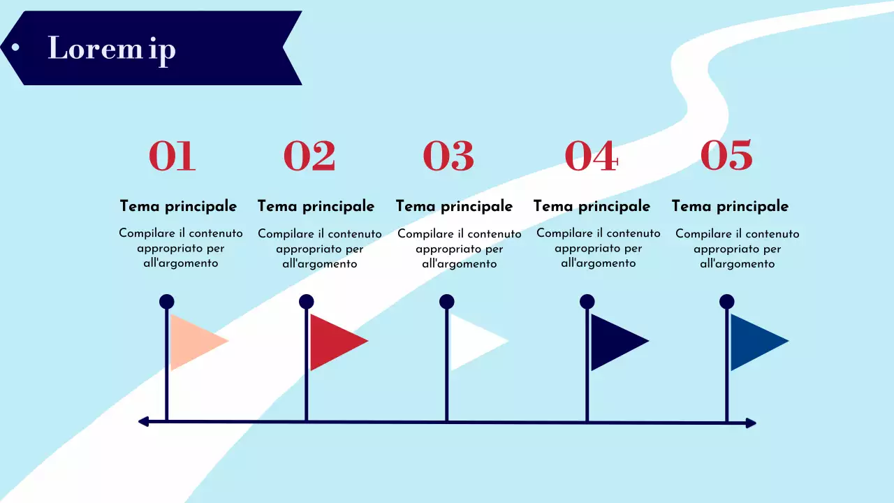 Pianificatore di obiettivi e traguardi di tendenza blu navy e celeste