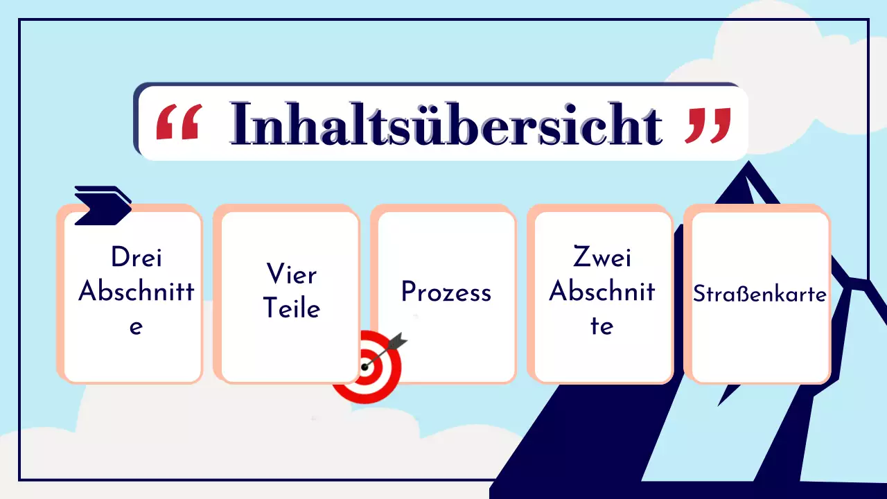 Marineblauer und himmelblauer trendiger Ziele- und Zielsetzungsplaner