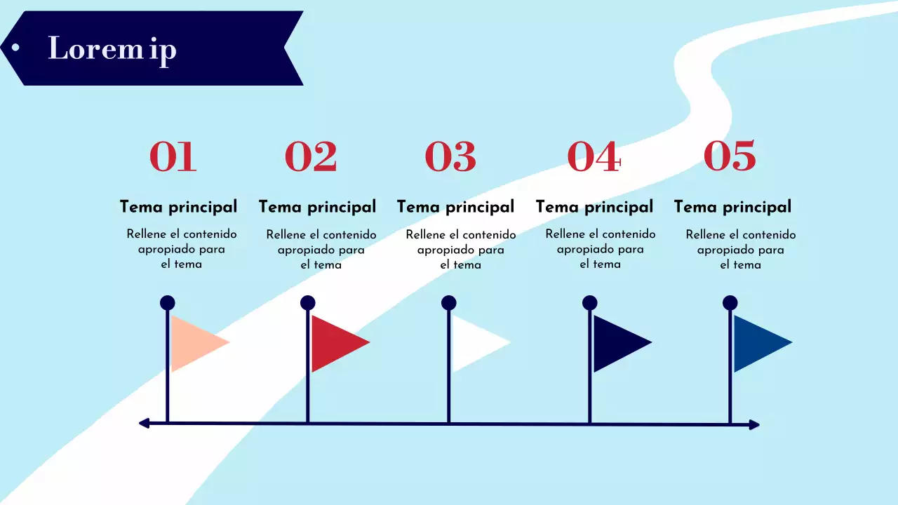 Planificador de metas y objetivos de moda en azul marino y azul cielo