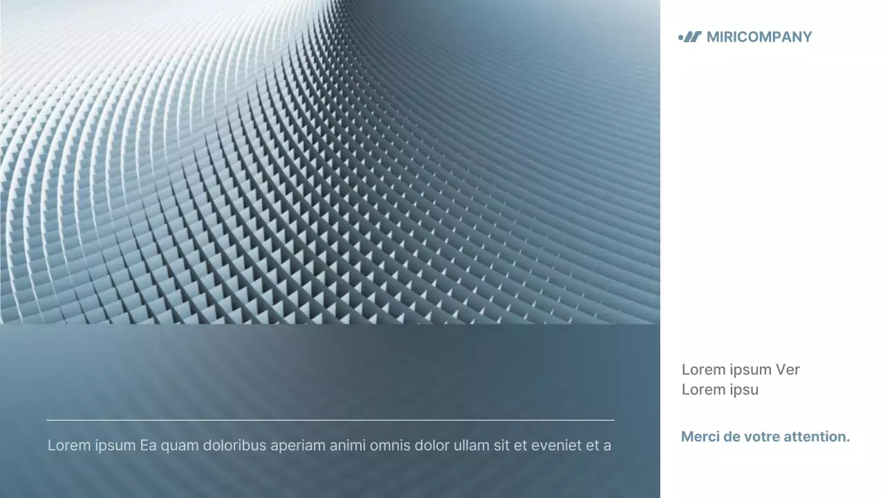 Prospectus d'entreprise minimaliste en bleu clair et gris