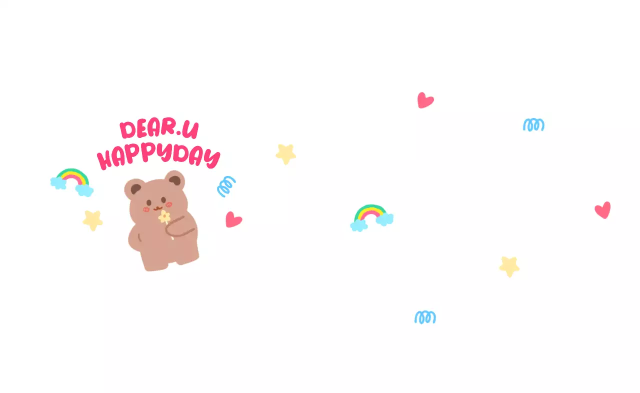 かわいいコンセプトのイラストとテキストが入ったパーソナルグッズ。