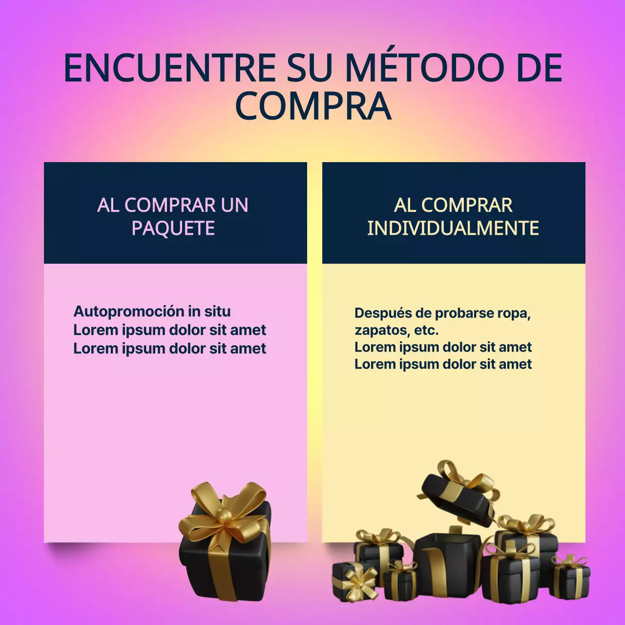 Azul marino y rosa de moda Black Friday publicidad