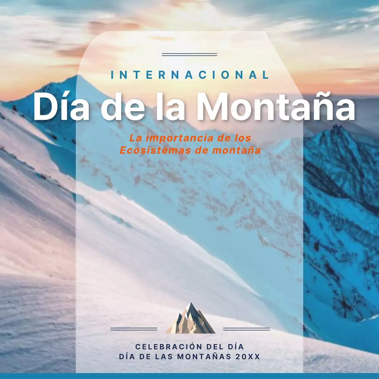 Publicidad diurna Blue Modern Mountain