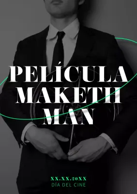 Anuncio en blanco y negro del Día del Cine Moderno