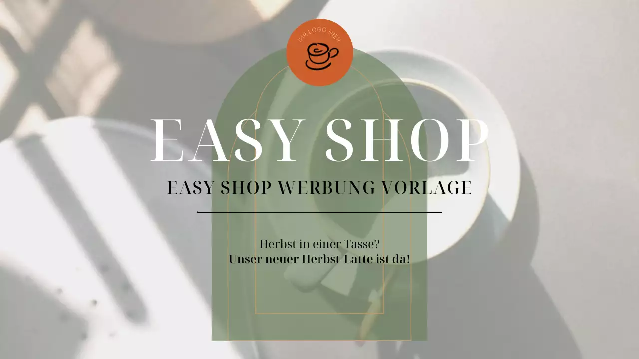 Grün und Orange Elegant Shop Werbung Planer