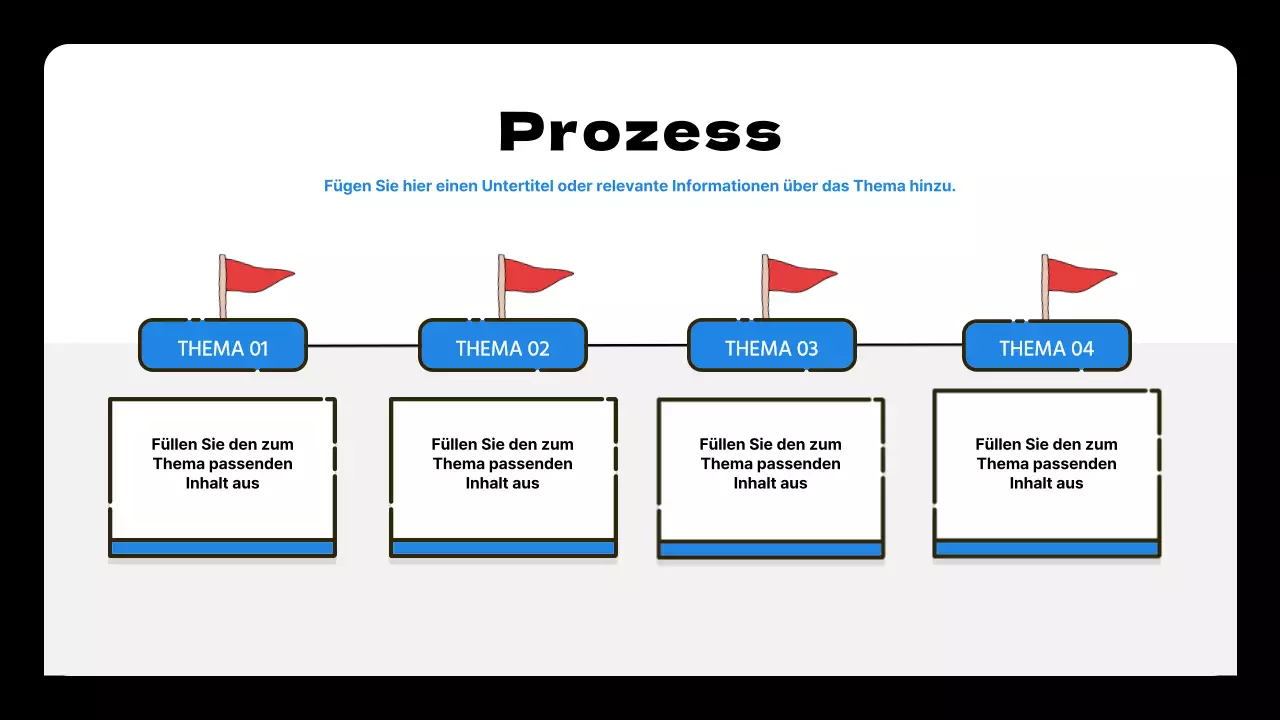 Blaue und schwarze einfache Ziele und Zielvorgaben Planvorschlag