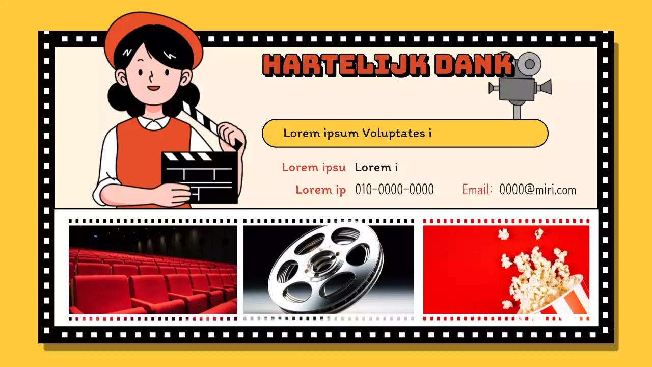 Blauw en Geel Retro Video kanaal planningsvoorstel