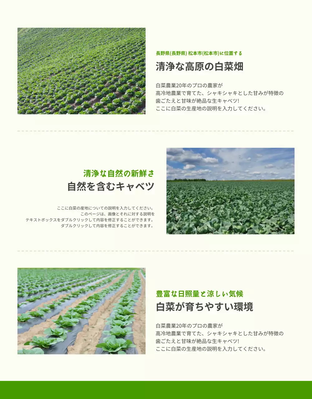 緑 ナチュラル 野菜 ポスター 詳細ページ