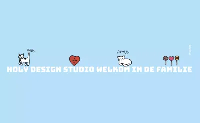 Design studio welkomstpakket met een handgetekende kat en een schattig concept