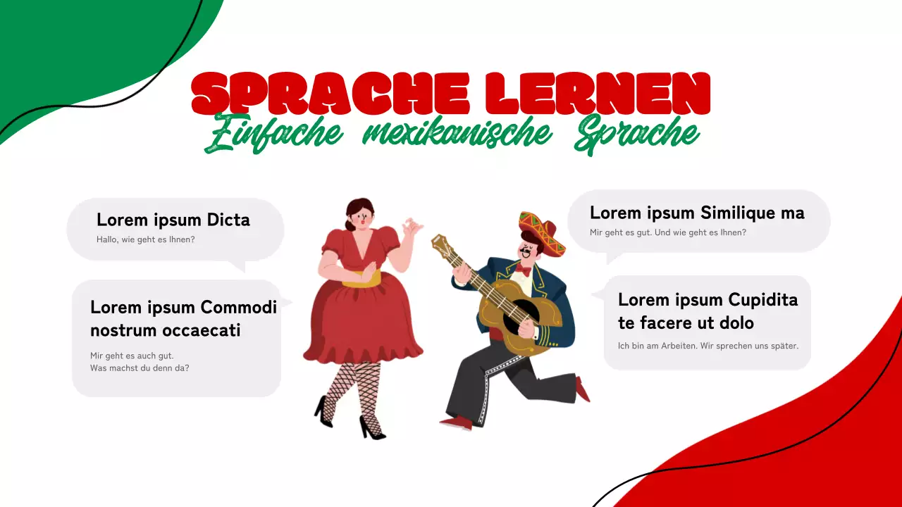 Gelbe einfache Einführungsmaterialien für Mexiko