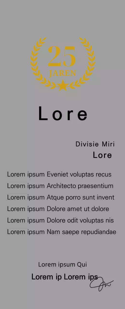 Langleven plaquette met gouden lauweren en sterren