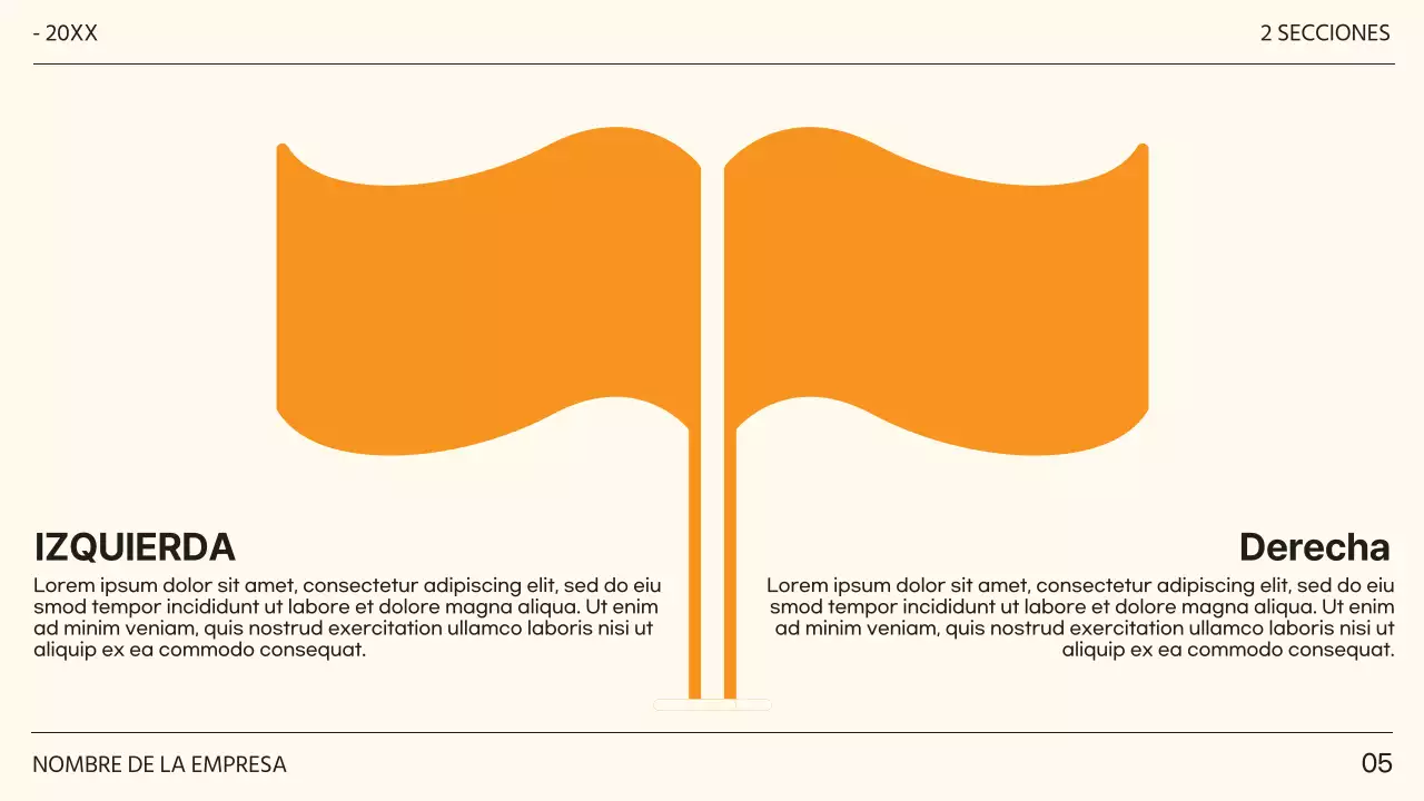 Propuesta de metas y objetivos de moda en negro y naranja