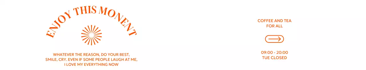 センセーショナルな雰囲気のタイポグラフィを配置したカフェデザイン