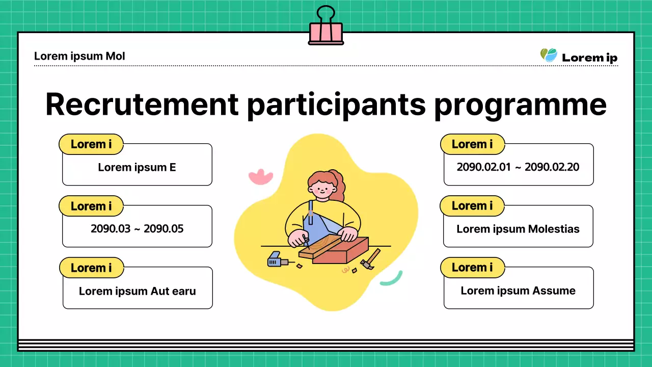 Un guide de recrutement kitsch, vert et jaune, pour votre programme