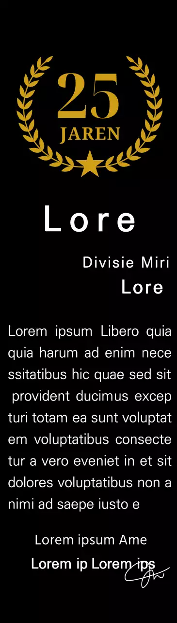 Langleven plaquette met gouden lauweren en sterren