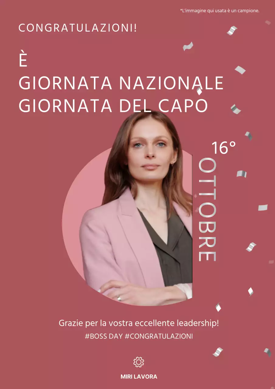 Pubblicità moderna in rosa per la Giornata Nazionale del Capo