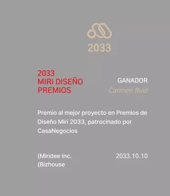 Placa de premio con un lujoso concepto serif en dorado y rojo