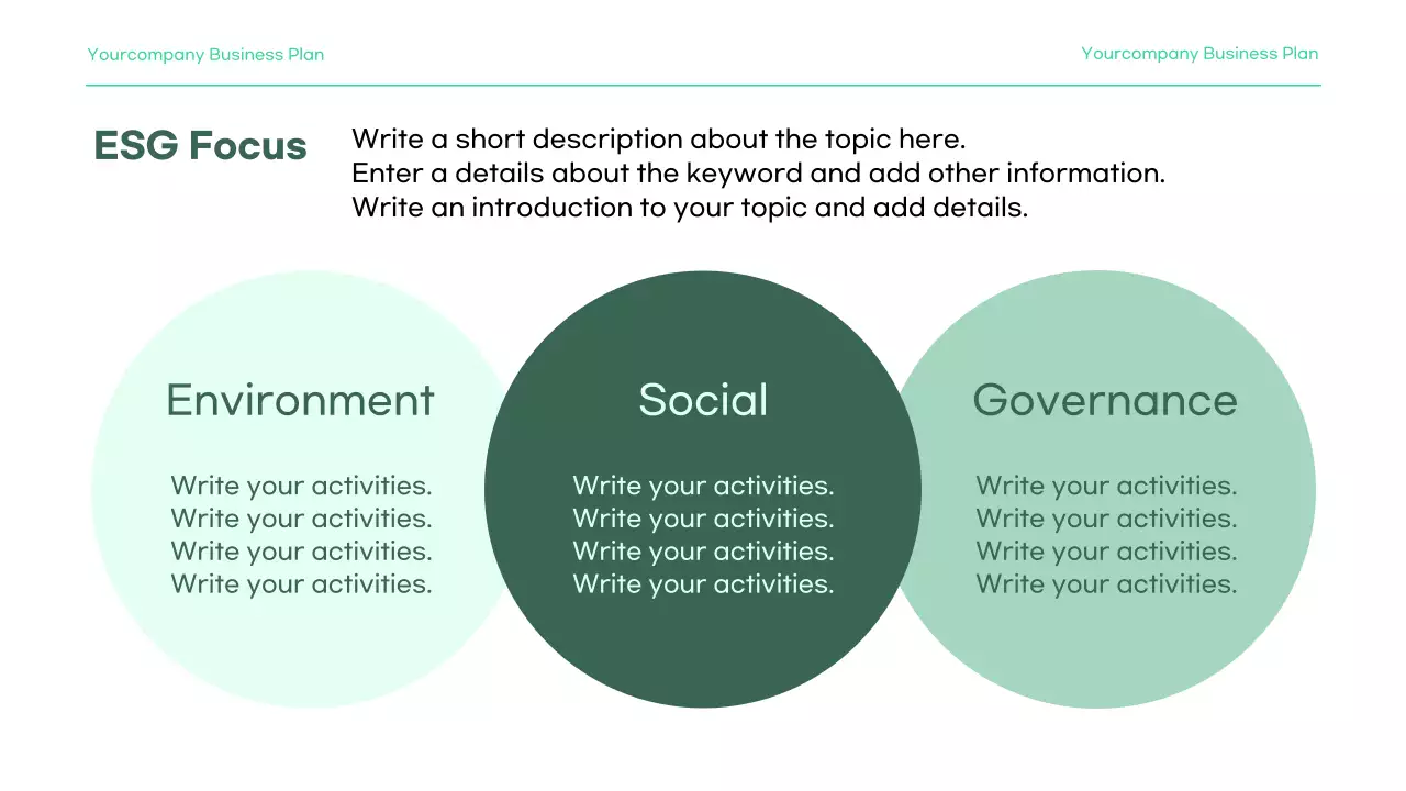 그린 모던 비즈니스 보고서 프레젠테이션