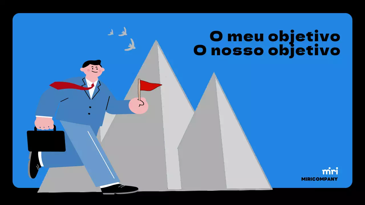 Proposta de plano de Metas e Objectivos Simples Azul e Preto