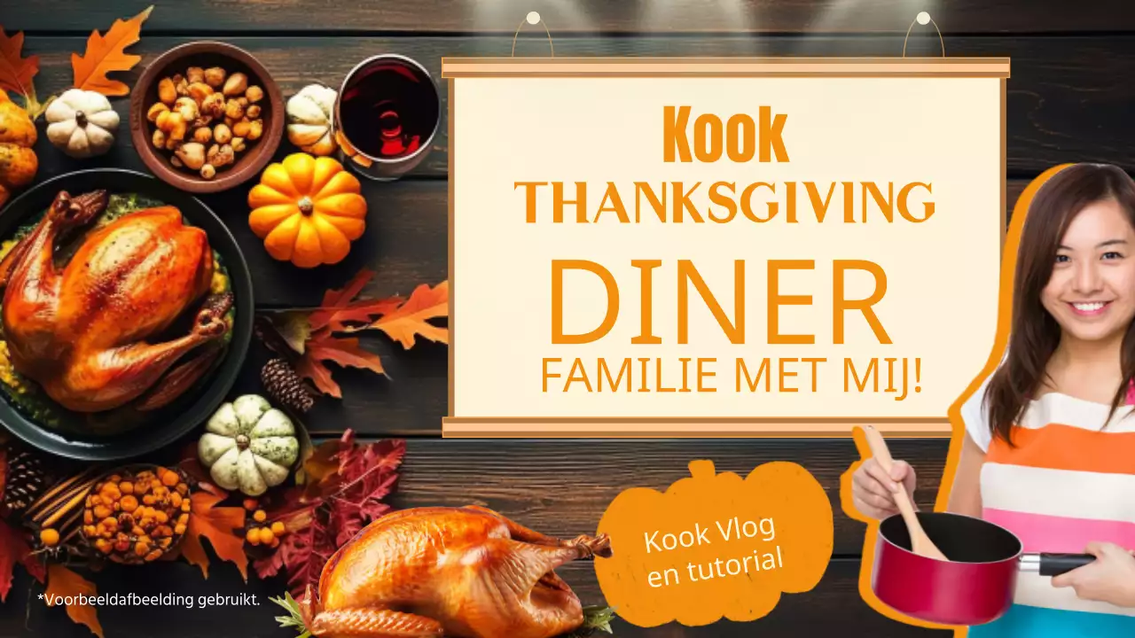 Bruin en oranje klassiek Thanksgiving-diner recept