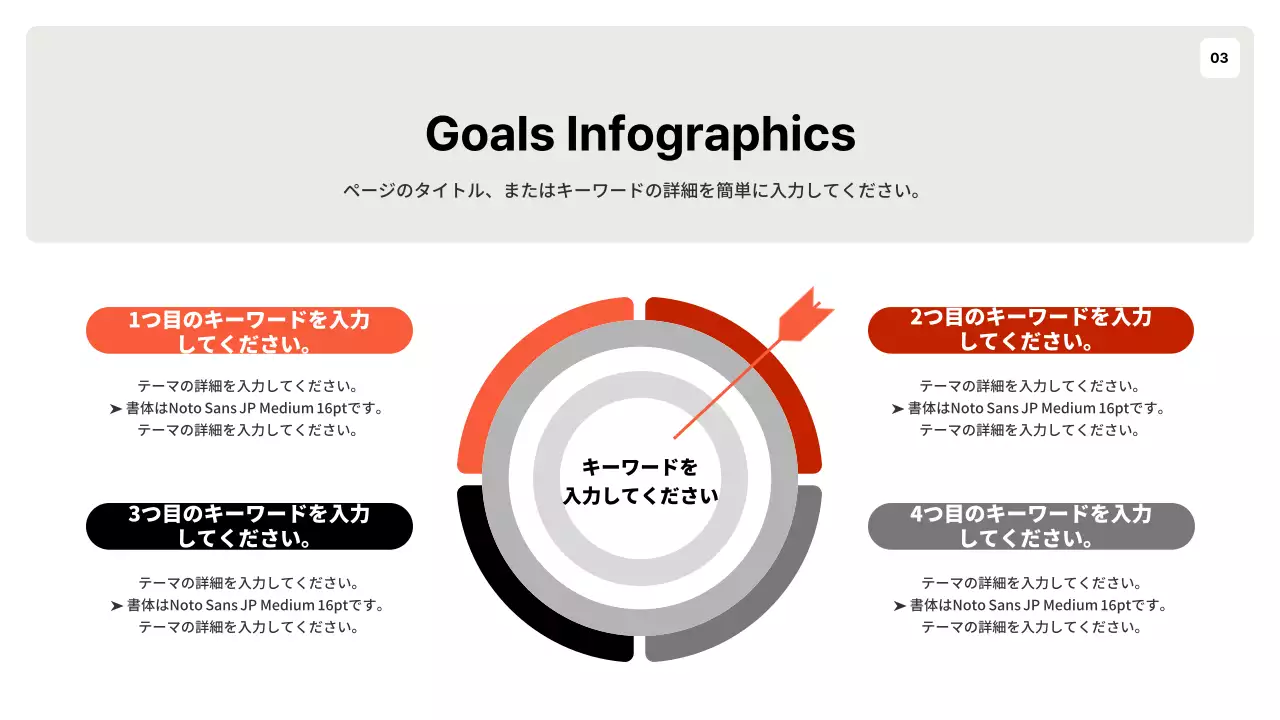 オレンジ モダン プラン プレゼンテーション