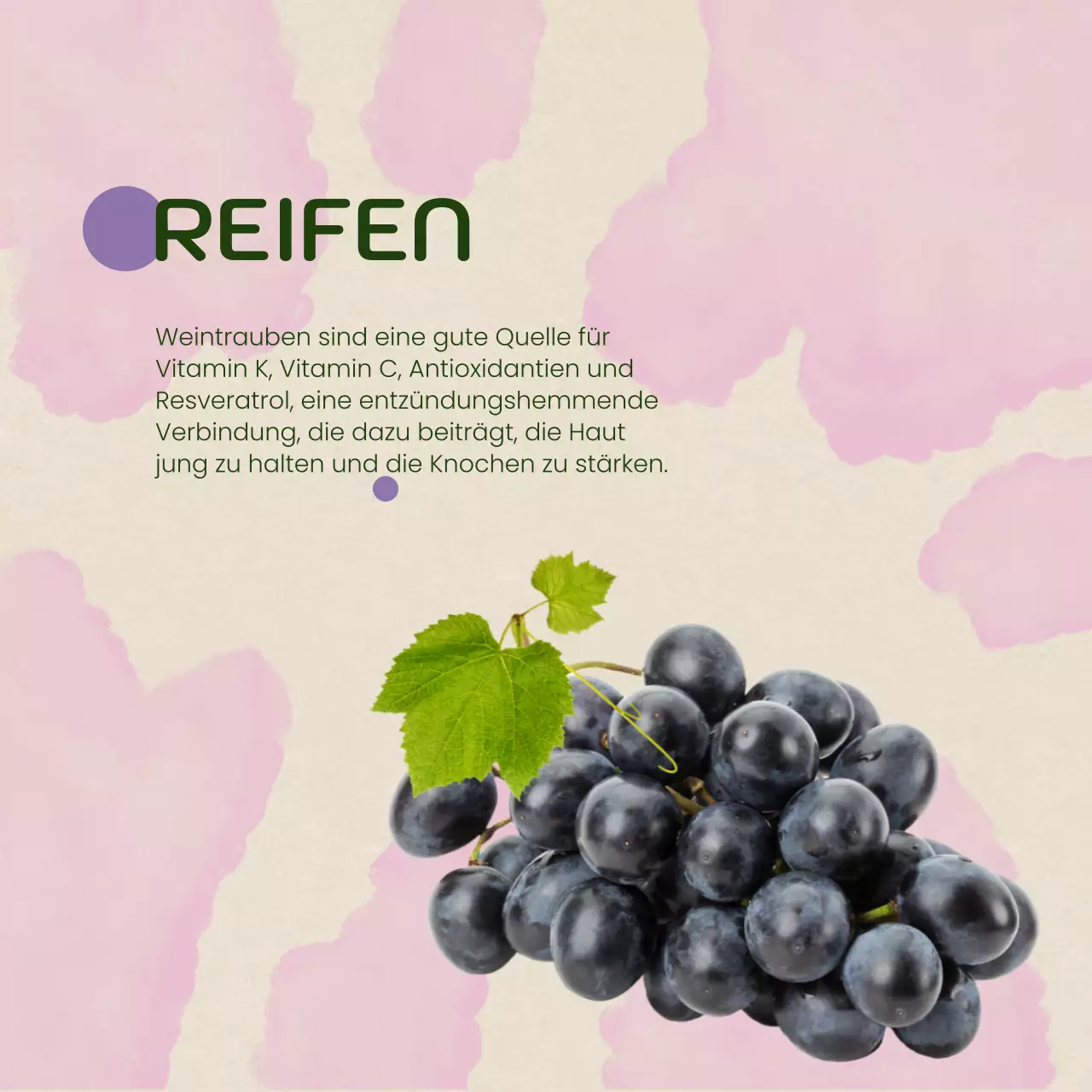 Minimalistische Anzeige für saisonales Obst in Beige und Orange