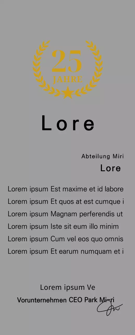 Langlebigkeitsplakette mit goldenen Lorbeeren und Sternen