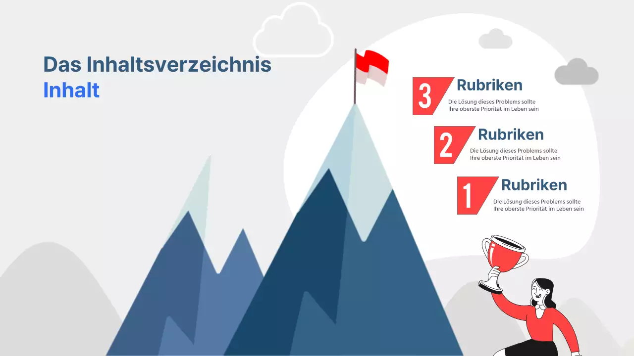 Rot und Marine Einfacher Vorschlag für Ziele und Zielsetzungen
