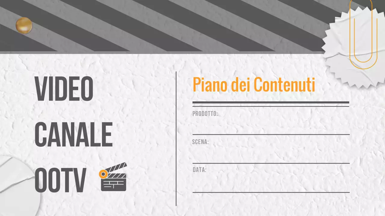 Pitch di pianificazione dei contenuti video di tendenza in grigio e giallo