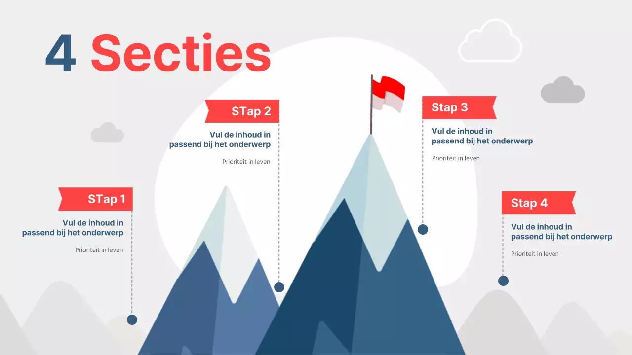 Rood en Marine Eenvoudige Doelen en Doelstellingen voorstel