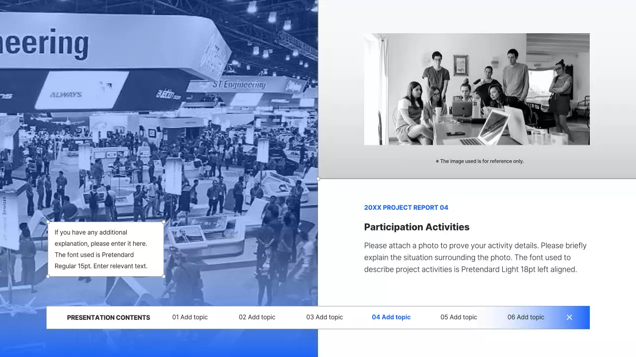 블루클린 비즈니스 보고서 템플릿 프레젠테이션