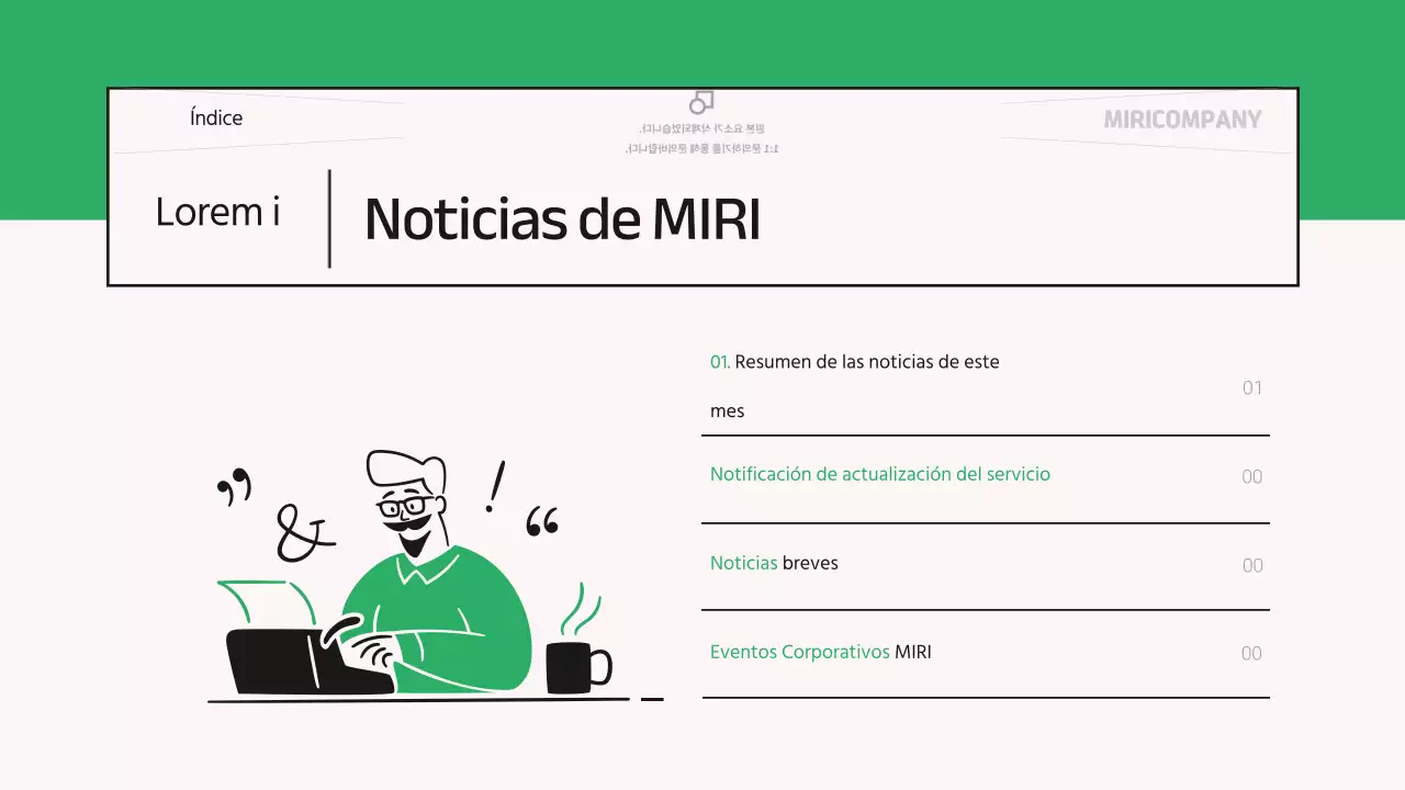 Acerca del boletín mensual de la empresa ecológica y moderna