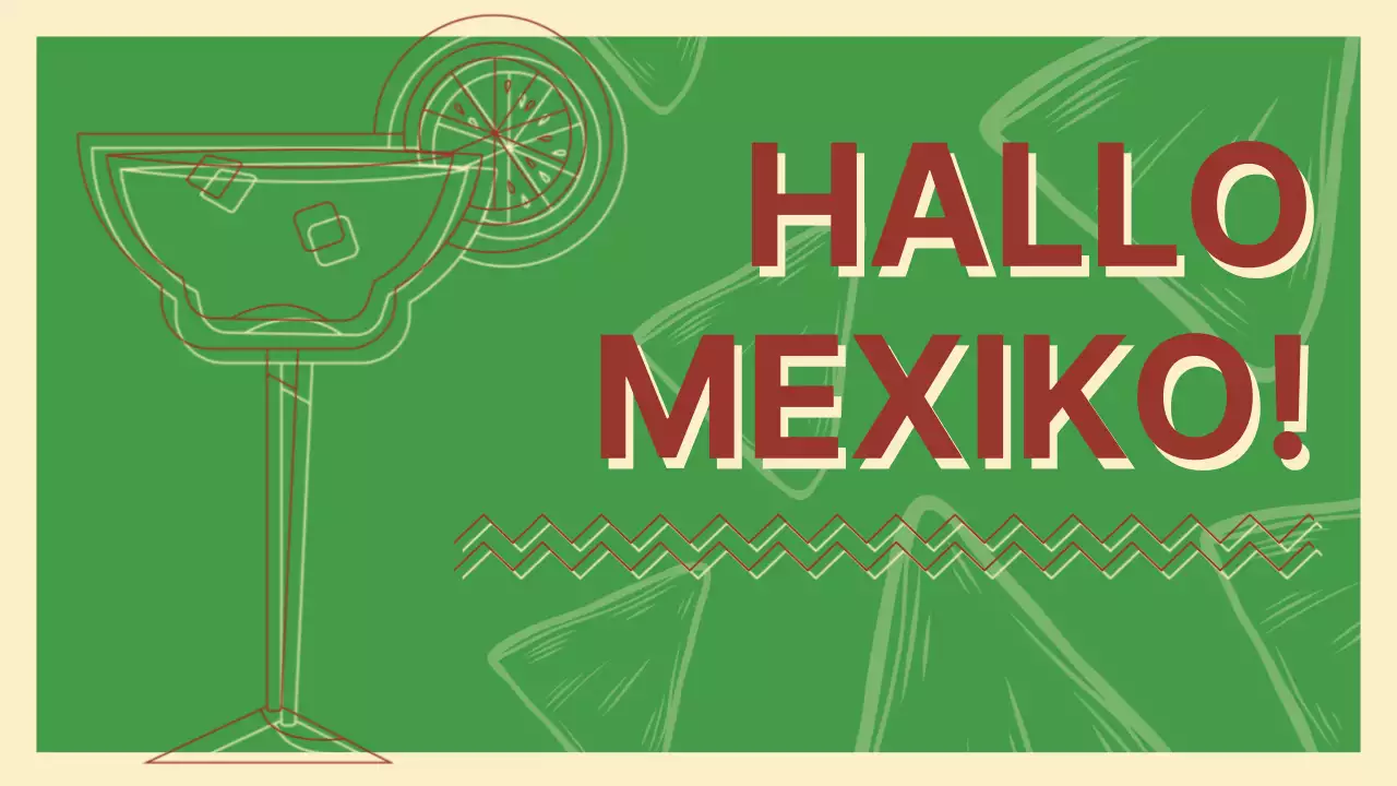 Grün und Rot Tropical Über Mexiko Einführung