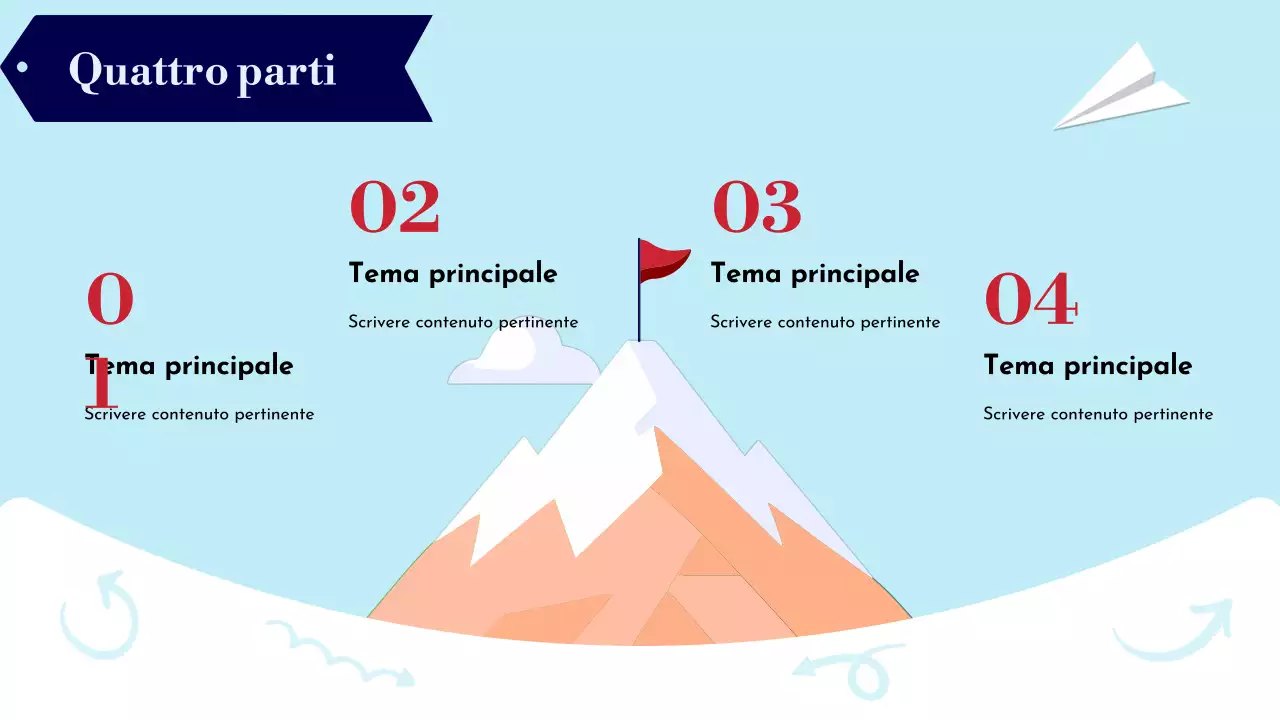 Pianificatore di obiettivi e traguardi di tendenza blu navy e celeste