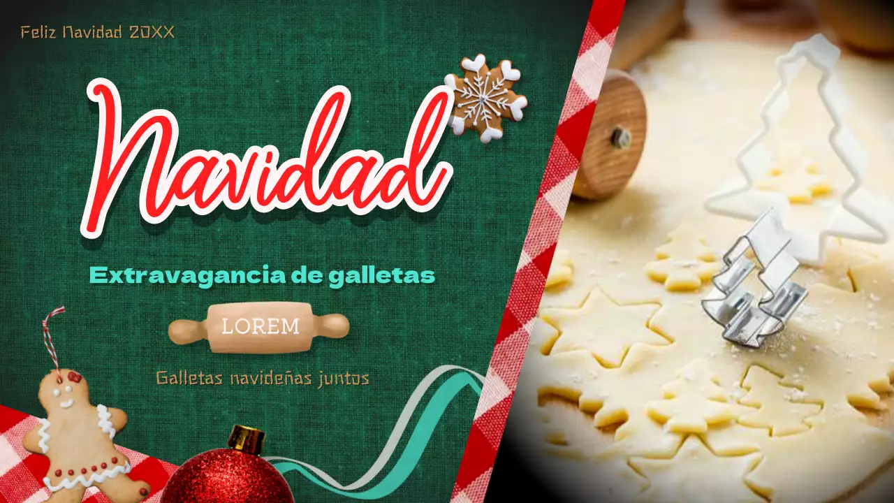 Receta de galletas navideñas vintage verdes y rojas