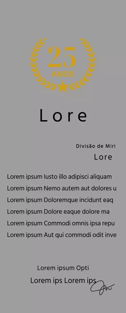 Placa de longevidade com louros e estrelas dourados