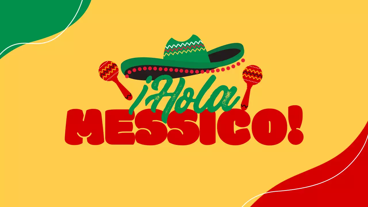 Materiali didattici gialli di introduzione al Messico