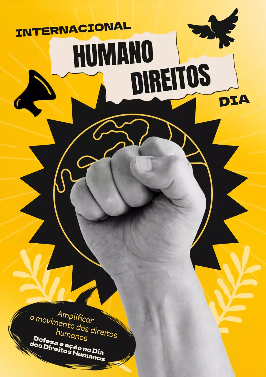 Preto e amarelo Publicidade de direitos humanos na moda