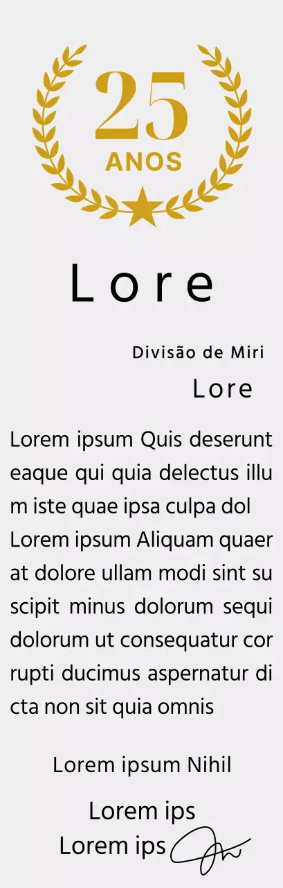 Placa de longevidade com louros e estrelas dourados