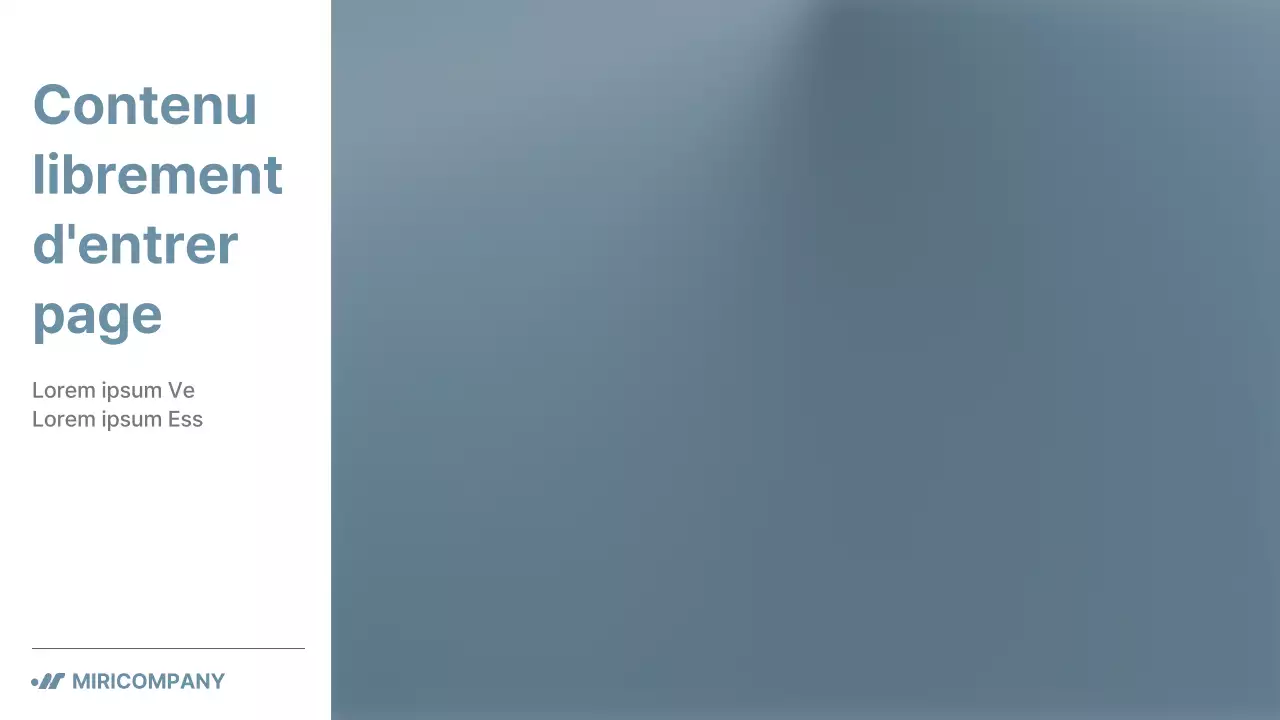 Prospectus d'entreprise minimaliste en bleu clair et gris